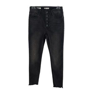 VIGOSS Ace Skinny High Rise Exposed Button Jean 28